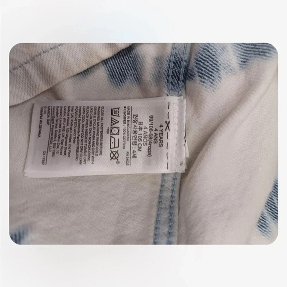 Gap Blue Tie Dye Overall  Dress Size 4 - Picture 6 of 9